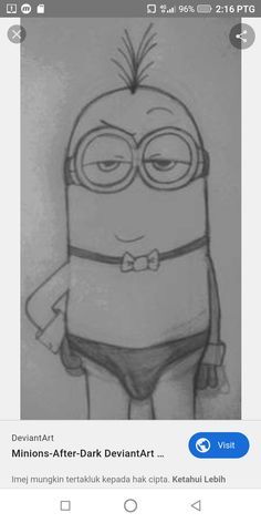 Minion Sketch, Funny Pictures To Draw, Despicable Me Memes, Minion Drawing, Bathtime Fun, Goofy Drawing, Really Cool Drawings, Person Drawing, Hello Kitty Drawing