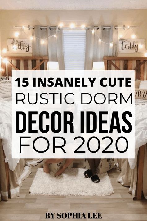 I am really wanting a rustic dorm room and am loving these ideas!! Sending to my roommate for our freshman year dorm Rustic Dorm Room, Dorm Room Pictures, Dorm Room Decor Diy, Dorm Christmas, College Dorm Hacks, Dorm Decor Ideas, Room Pinterest, Dorm Headboard, Dorm Hacks