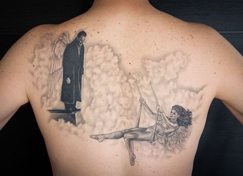 My Wings of Desire tattoo Wings Of Desire Tattoo, Desire Tattoo, Wings Of Desire, Tattoo Zeichnungen, Tatting, Tattoos, Tv, Quick Saves