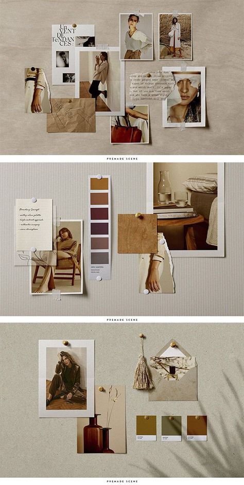 Mood Board On Wall, Collage Board Ideas, Fashion Designer Office, Furniture Social Media Post Design, Mood Board Wall, Moodboard Wall, Wall Mood Board, Moodboard Layout, Styling Moodboard