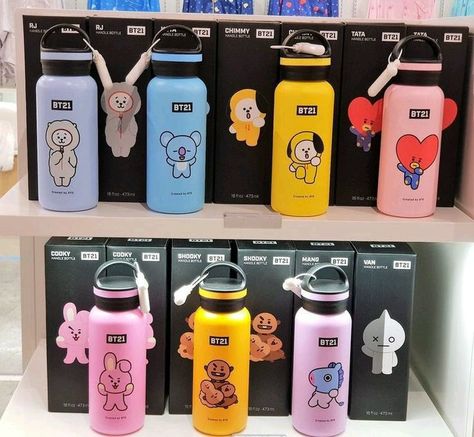 Bt21 Landscape, Mochila Kpop, Bts Bag, Bt21 Merch, Army Accessories, Bts Merchandise, Bts Clothing, Bts Bt21, Vacuum Bottle