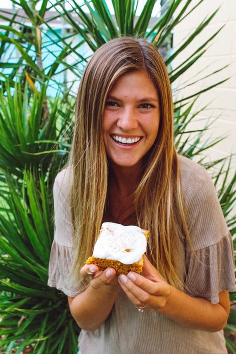 Maddie Castellano, Pumpkin Bars With Cream Cheese, Bars With Cream Cheese Frosting, Bars With Cream Cheese, Savory Crepes, Pumpkin Bars, With Cream Cheese Frosting, Coconut Sugar, Cheese Frosting