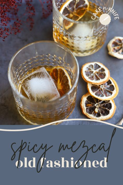 Mezcal Old Fashioned, Old Fashioned Cake, Smoked Cocktails, Adult Beverages Recipes, Avocado Taco, Old Fashioned Recipe, Mezcal Cocktails, Orange Wheels, Avocado Fries