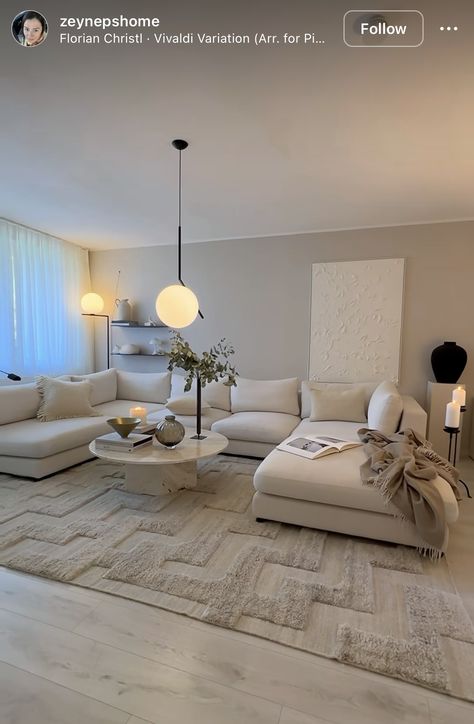 Beige Living Rooms, Apartment Living Room Design, Dream Apartment Decor, Future Apartment Decor, Dekorasi Kamar Tidur, Room Design Ideas, Home Design Living Room, Living Room Decor Cozy, Apartment Decor Inspiration