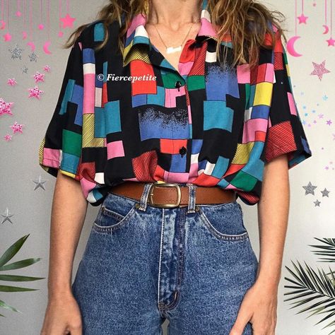 80s T Shirts, Thrift Store Fashion Outfits, 80s Inspired Outfits, Thrift Store Fashion, Look Retro, 80s Outfit, Moda Vintage, 80s Fashion, Mode Style