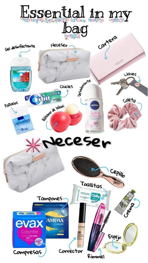 Backpack essentials #What'sInMyBag, https://www.theworldaccordingtome.org/shopping/1732969_what-s-in-my-bag-essentials-for-a-busy-woman-on-the-go/? Schul Survival Kits, Emergency Kit For Girls, School Emergency Kit, Road Trip Kit, School Backpack Essentials, What's In My Backpack, School Survival Kits, School Bag Essentials, Backpack Essentials