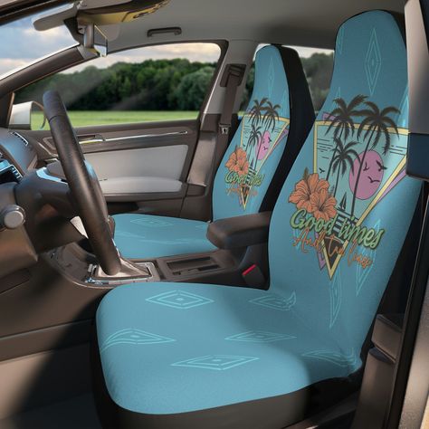 Car Makeover, Teal Car, Jeep Seat Covers, Custom Car Seats, Hippie Car, Aesthetic Accessories, Diy Towels, Beach Cars, Car Interior Decoration