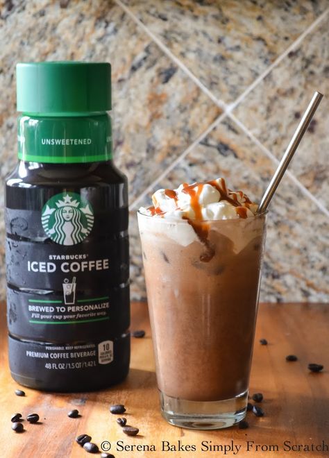 Snickers Starbucks Iced Coffee Brewed To Personalize | Serena Bakes Simply From Scratch Snickers Iced Coffee, Iced White Chocolate Mocha, Best Starbucks Coffee, Vanilla Iced Coffee, How To Make Ice Coffee, Iced Coffee Drinks, Starbucks Coffee Drinks, Caramel Coffee, Starbucks Coffee Recipes