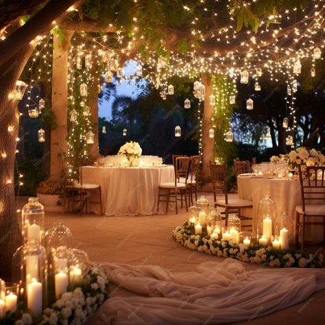 Wedding Stock Photos, Wedding Places Outdoor, Outdoor Wedding Aesthetic, Romantic Dinner Decor, Sangeet Stage, Photo Garden, Romantic Backyard, Civil Marriage, Engagement Decor