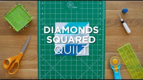 Diamonds Squared Quilt Block - Quilt Snips Easy Quilt Tutorials, Easy Quilting, Block Quilt, Missouri Star Quilt, Easy Quilts, Quilting Tutorials, Star Quilt, Quilt Block, Square Quilt