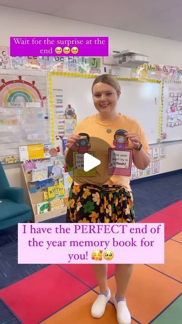 Mattie on Instagram: "A Letter From Your Teacher on the Last Day of school is one of my absolute favorite books 🥰🥰  I cannot believe the end of the year is so close!🥹💕  Such a special time with students and these memory books pair perfectly with the book! 🥰  You can even take a picture together and write them a letter💕  Comment ME to get the link! 💕💕  #teachers #teachersfollowteachers #endoftheyear #teacherspayteachers #teachersofig #iteach #iteachfirst #firstgradeteacher #firstgradeclassroom #iteachk #kinder #kindergarten #iteachsecond" Letter From Your Teacher, Memory Book School, Teacher Gif, Student Picture, The Last Day Of School, School Memories, First Grade Classroom, Class Ideas, End Of The Year