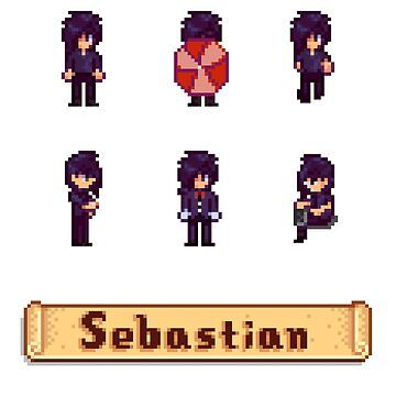 stardew valley is a simulation role-playing video game developed by Eric "ConcernedApe" Barone. sebastian is one of the town's citizens, one that you can choose as your bachelor! • Millions of unique designs by independent artists. Find your thing. Stardew Valley Sprites, Stardew Sebastian, Stardew Valley Sebastian, Stardew Fanart, Png Icons, Stardew Valley, Playing Video Games, Perler Bead, Art Stuff