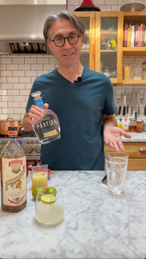 The "Freezer Door" Margarita | Margarita, cocktail, editing | It’s like having a bottomless margarita at your fingertips! Editorial Director J.M. Hirsch mixes up a batch of “freezer door margaritas” — a full bottle... | By Christopher Kimball’s Milk Street Freezer Door Margarita, Freezer Door Cocktails, Freezer Door Cocktail, Batch Cocktails, Milk Street, Orange Liqueur, Margarita Cocktail, Vodka Cocktails, Chocolate Ice Cream