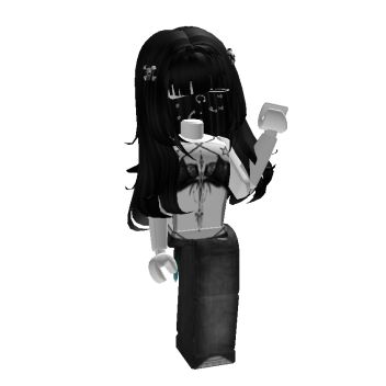 Roblox Female Avatar Emo, Black Hair Roblox Avatar, Emo Roblox Avatar Girl, Roblox Avatars Female, Roblox Female Avatar, Roblox Char, Goth Roblox Avatars, Black Avatar, Emo Roblox Outfits