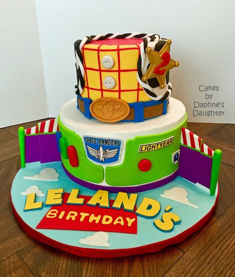 Buzz And Woody Birthday Cake, Woody And Buzz Birthday Cake, Toy Story 4 Birthday Cake, Toy Story Bday Cake, Toy Story 3 Birthday Cake, Toy Story 2 Birthday Cake, Toy Story 2 Cake, Toys Story Birthday Party Ideas, Toy Story Themed Birthday Cake