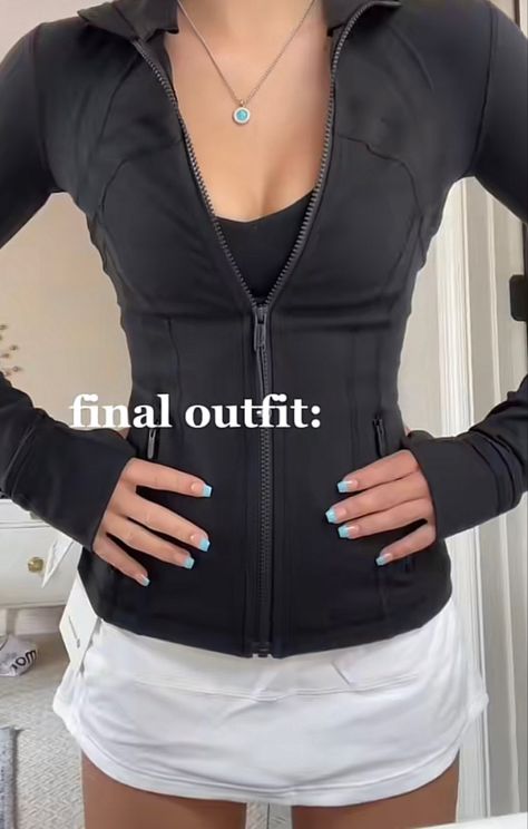 Lulu Define Jacket Aesthetic, Define Jacket Outfit, Gymwear Outfits, Lululemon Outfits, Lululemon Define, Lululemon Define Jacket, Define Jacket, Trendy Outfits For Teens, Fitness Yoga