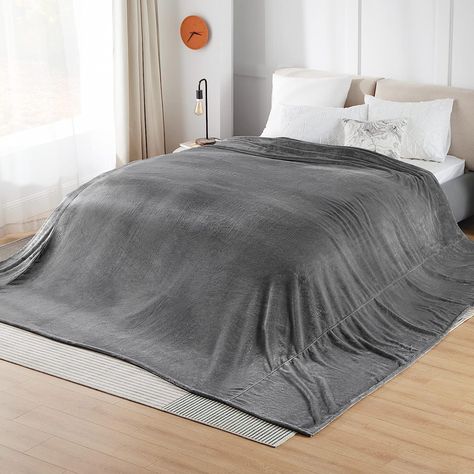 Bedsure Oversized King Fleece Blanket 120"x120" - Soft Cozy Extra Large Throw Blankets for Bed, Sofa, Couch, Travel, Camping，California King Warm Blanket in Winter 10x10 Huge Blanket, Blankets For Bed, Grey Throw Blanket, King Size Blanket, Oversized Blanket, Warm Blanket, Sofa Couch Bed, Warm Blankets, Throw Blankets