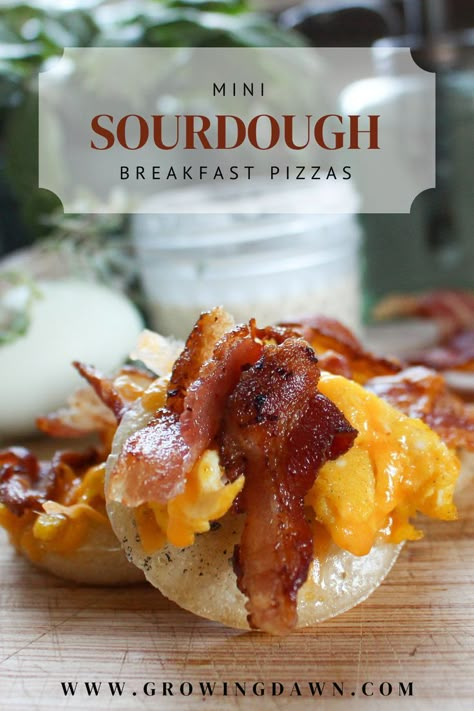 Sourdough Discard Breakfast Recipe, Sourdough Discard Pizza Rolls, Sourdough Discard Breakfast Pizza, Easy Sourdough Discard Breakfast, Sourdough Discard Skillet Cookie, Sourdough Discard Kolaches, Sourdough Pancake Muffins, Sourdough Discard Danish, Sourdough Breakfast Pizza