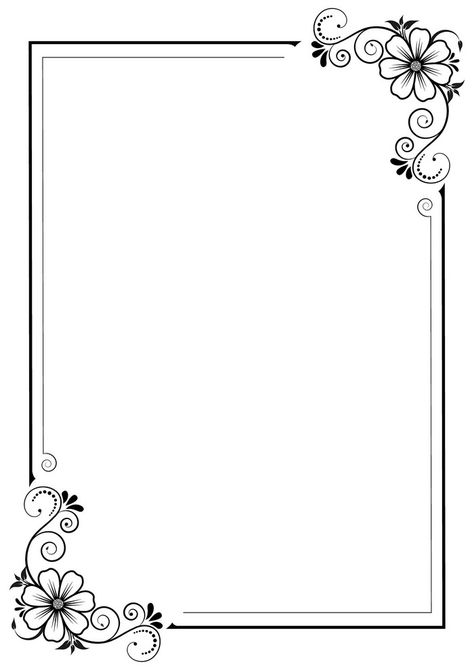 Ornamental Frame Design, Artistic Borders Design, Paper Corner Designs, Corner Designs Drawing, Border Background Frames, Border Design Png, Corner Clipart, Boarders Designs, Black Hd Wallpaper Iphone