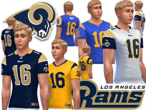 Sims 4 Cc Nfl, Color Rush, Sims Community, School Uniforms, Sims 4 Cc Finds, Ts4 Cc, Sims 4 Clothing, Los Angeles Rams, The Sims4