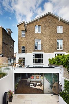 Montague Road - contemporary - Exterior - London - Dyer Grimes Architecture British Townhouse Interior, Georgian Townhouse Exterior, Georgian Townhouse Interior, British Townhouse, House Rear Extension, London House Interior, Townhouse London, Studio Indigo, Extension Veranda