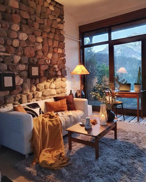 Autumn Interior Design, Decorate Apartment, Deck Lighting Ideas, Fall Living Room Decor Ideas, Mediterranean Living Room, Autumn Interior, Fall Living Room Decor, Fall Living Room, Campervan Interior