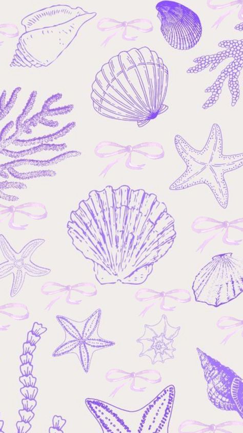 my original collage! coastal purple wallpaper background bows ribbon bow coquette shell collage art photos inspo explore fyp foryou fy foryoupage viral shells lavender lilac pastel colorful bright backdrop cell cellphone phone android mobile iphone homescreen lockscreen beach cool girly cute beachy summer spring ocean style coast IPhone cowgirl Purple Colour Wallpaper, Cute Pastel Background, Shell Collage, Spring Ocean, Beachy Wallpaper, Holiday Iphone Wallpaper, Alpha Centauri, Lilac Pastel, Light Purple Wallpaper