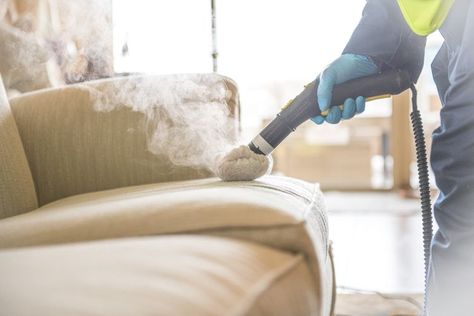 How To Use A Steam Cleaner: Step by Step Upholstery Steam Cleaner, Steam Cleaning Tips, Steam Cleaner Solution, Hot Steam, Steam Cleaner, Clean Sofa, Steam Cleaners, Heat Damage, Steam Cleaning