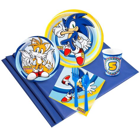 Sonic the Hedgehog Party Pack Sonic The Hedgehog Party, Sonic The Hedgehog Birthday Party, Hedgehog Party, Sonic Birthday Parties, Sonic Party, Hedgehog Birthday, Birthday Party Packs, Sonic Birthday, Party Kits