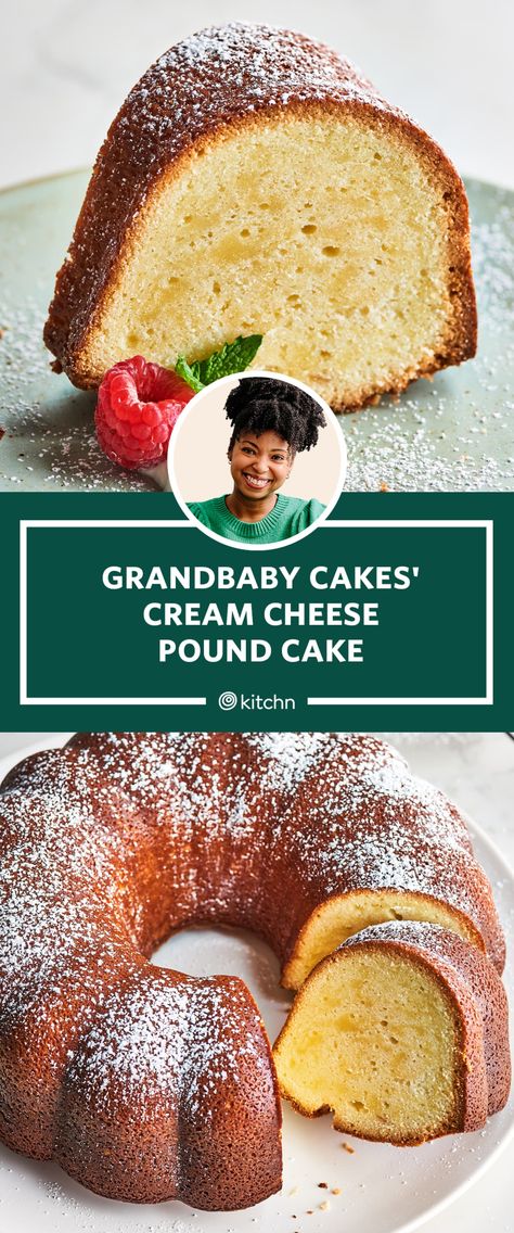 I Tried Grandbaby Cakes' Cream Cheese Pound Cake | Kitchn Grand Baby Cakes, Cream Cheese Pound Cake Recipe, Southern Foods, Grandbaby Cakes, Cheese Pound Cake, Bon Apetit, Sweet Foods, Sour Cream Pound Cake, Cream Cheese Pound Cake