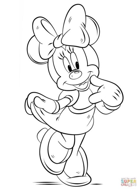 Mickey Mouse Coloring, Mouse Coloring Pages, Minnie Mouse Coloring Pages, Minnie Mouse Drawing, Mickey Mouse Coloring Pages, Mouse Drawing, Mouse Color, Disney Up, Drawing Tutorials For Kids