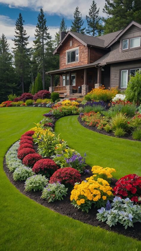 Create eye-catching flower beds in front of your house with these fall raised garden bed ideas Low maintenance DIY stone designs for full sun rock gardens that are easy perennial rustic and feature white rocks Front Garden Flower Bed Ideas, Fall Flower Beds In Front Of House, Flower Bed Designs Layout, Raised Garden Bed Ideas, Garden Bed Ideas, Easy Perennials, White Rocks, Flower Bed Designs, Garden Flower Beds