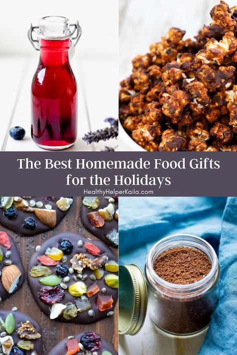 The Best Homemade Food Gifts for the Holidays | A roundup of the tastiest and healthiest DIY food gifts that your family & friends will love to receive this holiday season! From sweet treats to savory eats, you'll wow your loved ones with homemade, unique food gifts from the heart. #healthygifts #homemadegifts #DIYgifts #foodgifts #healthyrecipes #healthygifts #holidaygifts #giftideas Holiday Flavors, Christmas Food Gifts Homemade Easy, Homemade Christmas Gifts Edible, Homemade Edible Gifts, Homemade Food Christmas Gifts, Best Homemade Gifts, Diy Christmas Food Gifts, Holiday Food Gifts, Savory Food Gifts