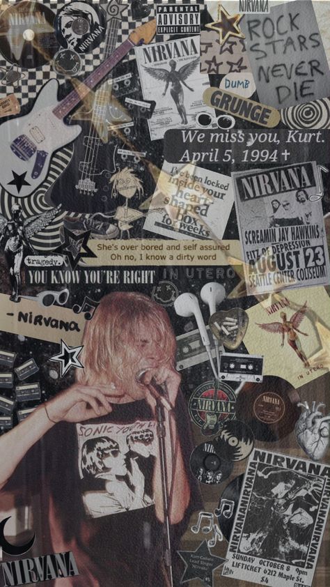 Not mine but a really cool Nirvana wallpaper @WalterTheDog77 #nirvana #wallpaper #music #kurtcobain #davegrohl #kristnovoselic #bleach #nevermind #incesticide #inutero Kurt Nirvana, Nirvana Funny, Really Cool Backgrounds, Nirvana Wallpaper, Nirvana Poster, Band Wallpaper, Punk Wallpaper, Iphone Wallpaper Music, Swag Wallpaper