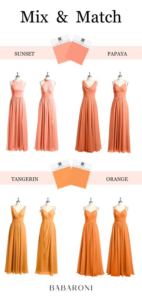 Sunset Orange Bridesmaid Dresses, Sunset Bridesmaid Dresses, Papaya Bridesmaid Dresses, Bright Bridesmaid Dresses, Tangerine Bridesmaid Dresses, Peach Wedding Dress, Tangerine Wedding, Brides Maid Gown, Wine Bridesmaid Dresses