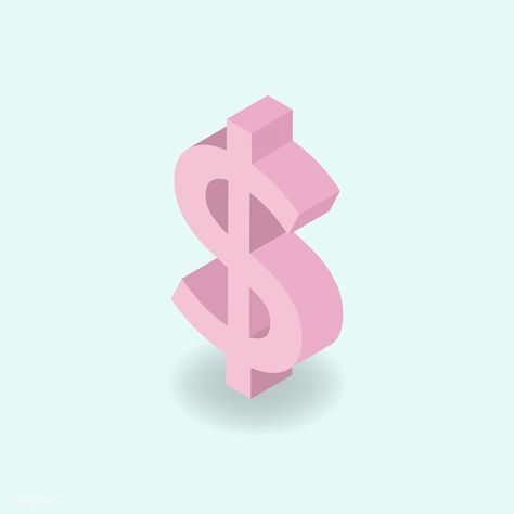 Pink Dollar Sign Icon, Pink Dollar Sign, Dollar Sign Icon, Money Symbol, Pink Money, Money Icon, Money Icons, Icons Instagram, Cute App