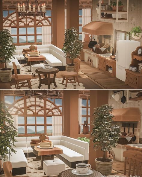 Acnh Family Room Ideas, Animal Crossing Family Room, Animal Crossing House Interior Ideas Living Room, Acnh Beach House Interior, Acnh House Ideas Inside, Animal Crossing Villager House Layout, Acnh Beach House, Staff Housing, Acnh Tropical