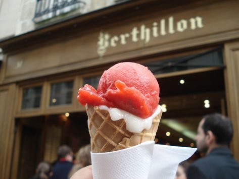 Ice Cream In Paris, Vegan Sorbet, Food Paris, Rose Ice Cream, Italian Gelato, Pistachio Gelato, Roasted Pineapple, Pint Of Ice Cream, Gelato Shop