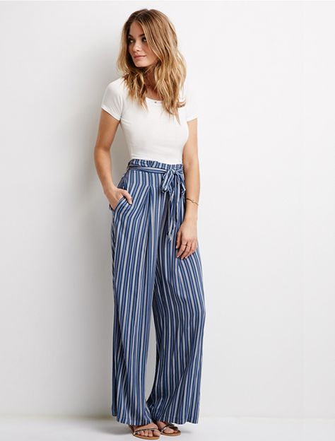 Black Pinterest, Tie Waist Pants, Summer Street, Blue Striped Dress, Spring Jewelry, Style Inspiration Summer, Next Clothes, Tie Bow, Blonde Pixie