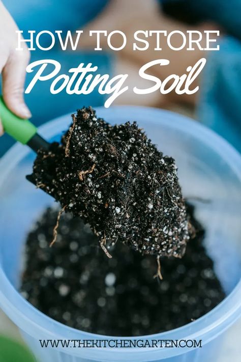 How can you store potting soil to keep it fresh to use next season? Find out how to avoid pests and mildew in soil so it's ready to use when you need it for container gardening and more! Diy Potting Soil, Hanging Flower Baskets, Organic Soil, Peat Moss, Growing Tomatoes, Container Flowers, Grow Your Own Food, Garden Soil, Potting Soil