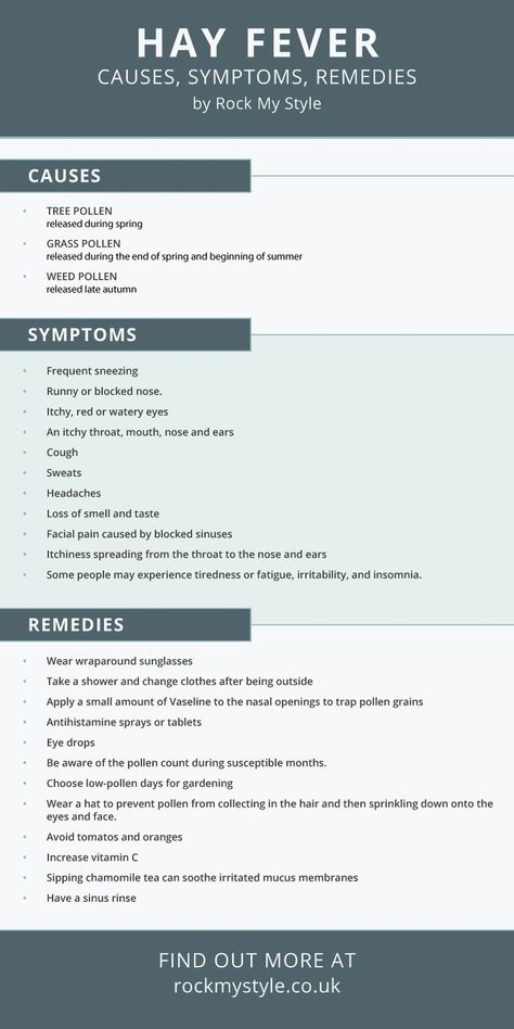 Hay fever symptoms and remedieshow to treat hay feverhay fever remediesSymptoms of hay fever hayfever hayfeverremedies Hay Fever Remedies, Hayfever Remedies, Hay Fever Symptoms, Blocked Sinuses, Fever Symptoms, Breast Implant Illness, Throbbing Headache, Rock My Style, Natural Remedies For Allergies