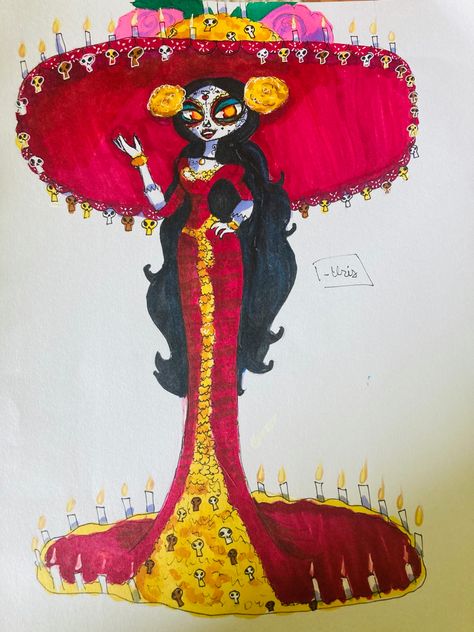 Book Of Life Movie, Anime Canvas Painting, Life Movie, Life Sketch, Color Drawing, Mexico Art, Oc Drawings, Diy Bracelet Designs, Cute Doodles Drawings