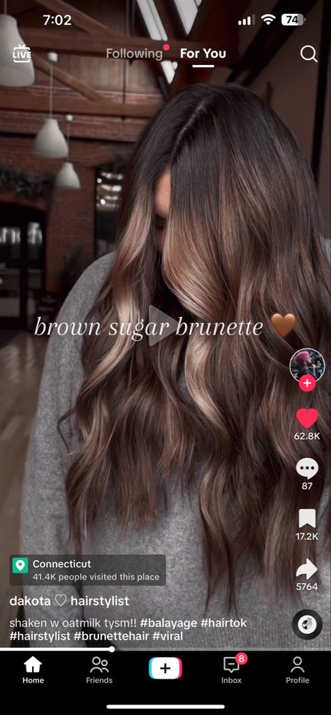 Rich Chocolate Balayage, Brunette With Mocha Highlights, Low Maintenance Ombre Brunettes, Brunette Color Melt Balayage, Dark Hair Baylage Ideas, September Hair Color Ideas Brunette, Chocolate Brown Hair Hazel Eyes, Brunette One Color Hair, Rich Balayage Brunettes