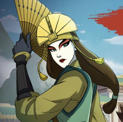 Avatar Kyoshi Drawing, Avatar Kyoshi Cosplay, Avatar The Last Airbender Profile Pic, Avatar Kyoshi Pfp, Kyoshi Warrior Oc, Kiyoshi Avatar, Avatar Kyoshi Art, Avatar Kyoshi Fanart, Avatar The Last Airbender Fan Art