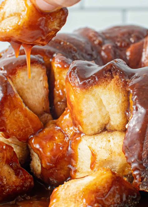 Caramel Monkey Bread, The Scran Line, Scran Line, Millionaire Shortbread, Caramel Cupcakes, Salted Caramel Sauce, Sugar Sprinkles, Bread Serving, Caramel Recipes