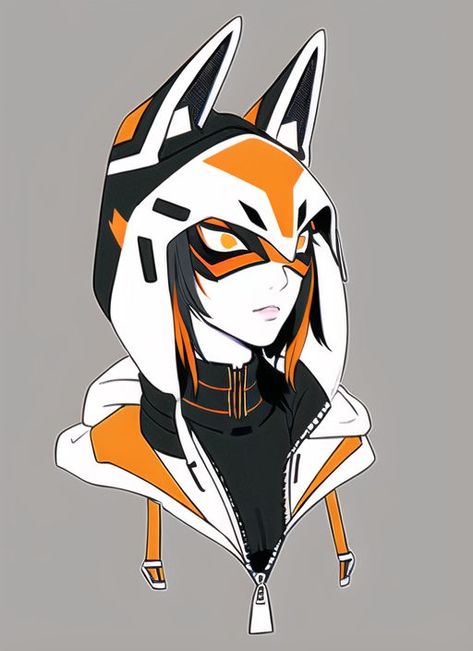 Fox Hero Costume, Crow Mask Drawing, Face Mask Character Design, Fox Mask Drawing, Kitsune Art Character Design, Cute Mask Design, Male Kitsune Art, Fox Superhero, Mask Character