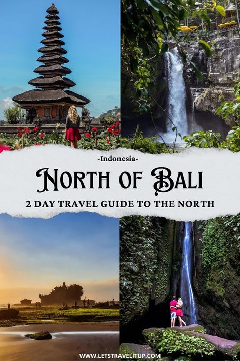 Bali is known for its beautiful beaches however there is so much more to see on this small island. The North of Bali has beautiful waterfalls, breathtaking temples, active volcanos and views that will stay in your memories forever. Read our 2-day travel guide to the north of Bali so you don't miss out. Travel Bali, Bali Travel Guide, Bali Island, Beautiful Travel Destinations, Best Sunset, Travel Spots, Bali Travel, Beautiful Waterfalls, Small Island