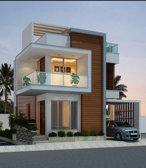 Elegant Modern House Plan With Three Bedrooms and Three Toilet and Baths | Pinoy ePlans Home Designs Exterior, House Architecture Styles, Two Story House, Small House Elevation Design, Independent House, Modern Exterior House Designs, Duplex House Design, Modern House Plan, Bungalow House Design