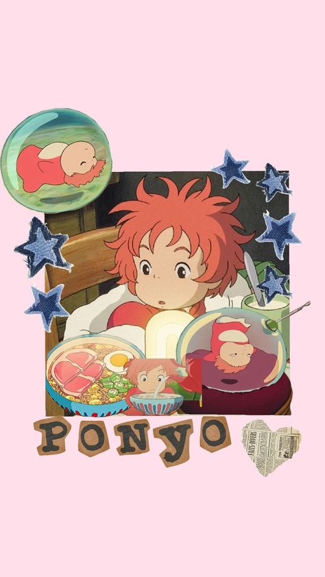 Studio Ghibli Ponyo Wallpaper, Ponyo Aesthetic, Pastel Theme, Studio Ghibli, Anime Wallpaper, Aesthetic Wallpapers, Cute Drawings, Pastel, Drawings