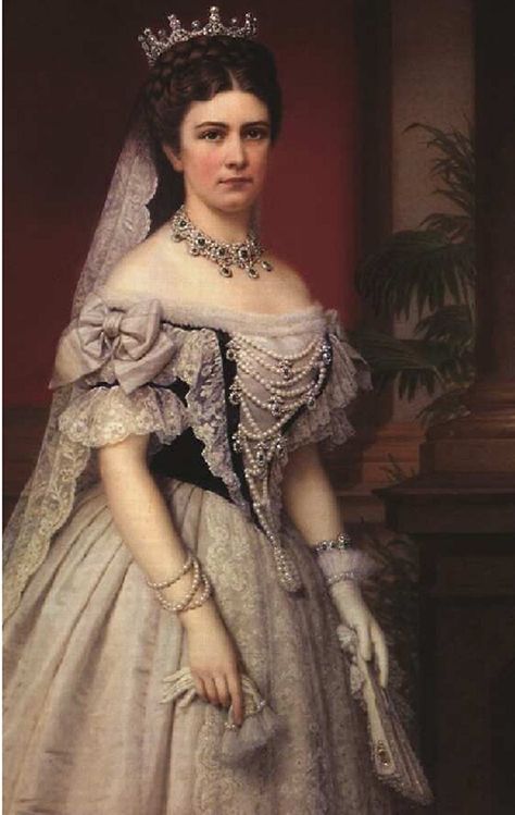 Coronation, 1867 Empress Sissi, Coronation Gown, Coronation Dress, 24 December, Portrait Dress, Rococo Fashion, Royal Beauty, Princess Elizabeth, Isabel Ii